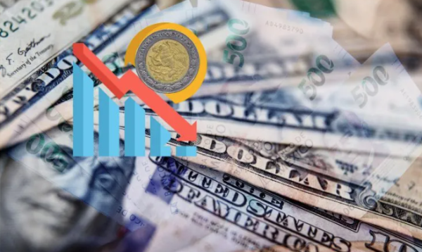 Peso mexicano cae frente al dólar en la cotización de inicio de semana