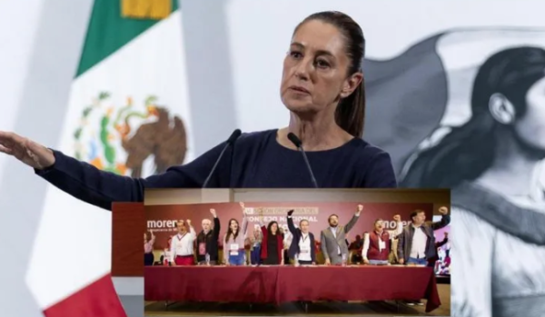 Sheinbaum reacciona a la sesión del Consejo Nacional de Morena