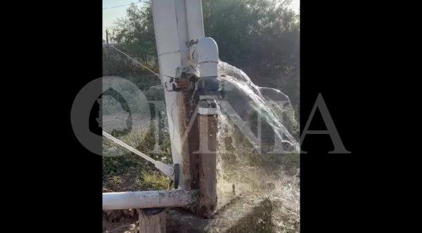 Video: Revienta tubería de red de agua de Escalón, seccional de Jiménez; había sido reparada por la MCAS
