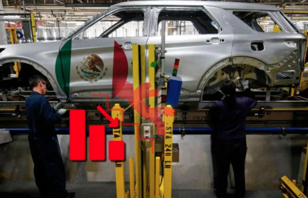Producción de autos en México cae por aranceles de EU