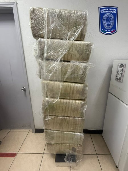 Asegura AEI más de 82 kilos de mariguana y más de 11 de fentanilo en el fraccionamiento Las Palmas de Ciudad Juárez