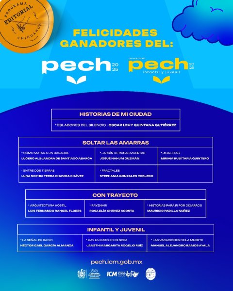 Anuncia Municipio a los seleccionados del Programa Editorial Chihuahua 2025