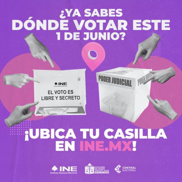 Lanza INE “Ubica tu casilla” para elecciones del Poder Judicial de la Federación