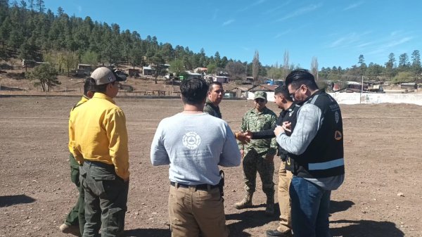 Apoya CEPC a autoridades federales en combate a incendio forestal en el municipio de Madera