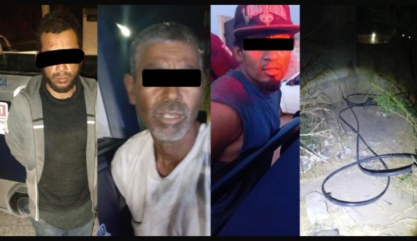 Detienen a tres personas por robar cable telefónico