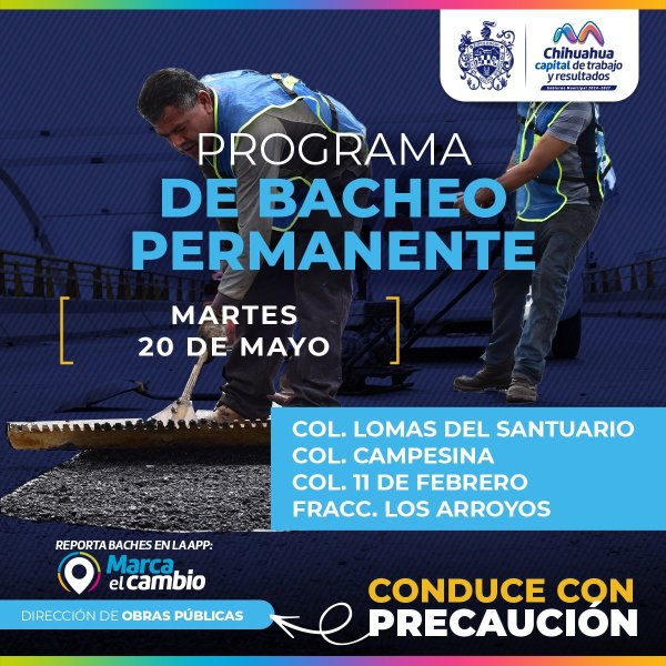 Conoce dónde intervendrá Municipio con bacheo este 20 de mayo
