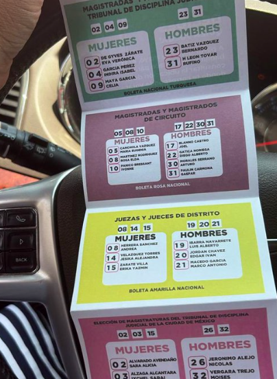 Así se difunden los “acordeones” para votar en la elección del Poder Judicial el 1 de junio