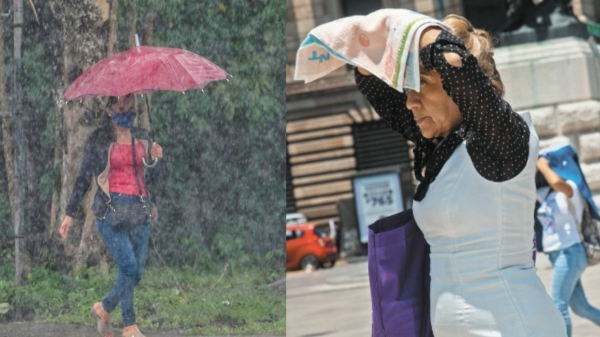Se prevé un fin de semana con lluvias fuertes y onda de calor en gran parte del país