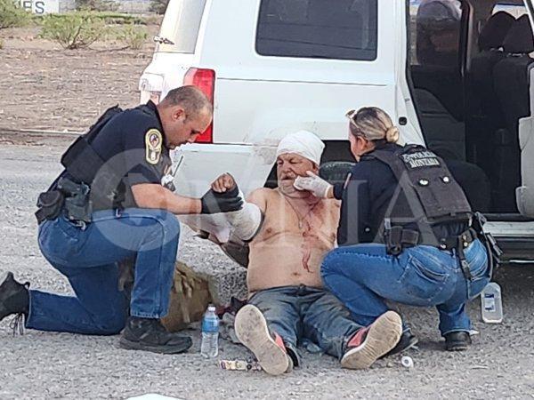 Fuerte choque en entronque de Vistas de San Guillermo deja a un adulto mayor lesionado