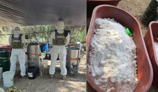 Desmantelan narcolaboratorio en Michoacán; producía dos toneladas de metanfetamina por semana