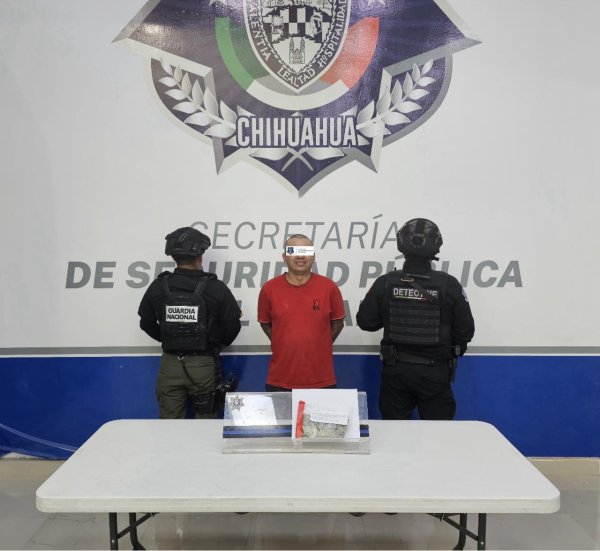 Aseguró SSPE a sujeto con supuesta droga y orden de aprehensión en Ciudad Juárez
