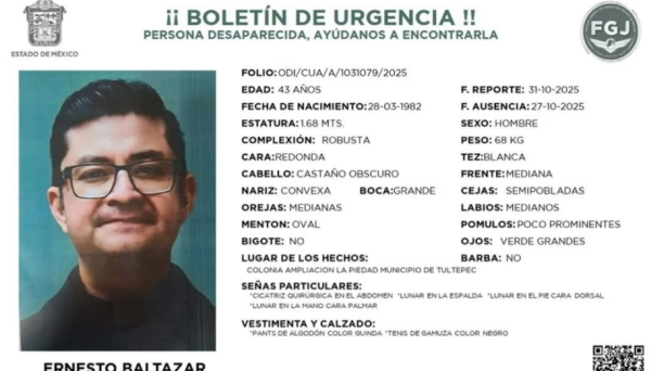 Reportan la desaparición de sacerdote en Tultepec, Edomex
