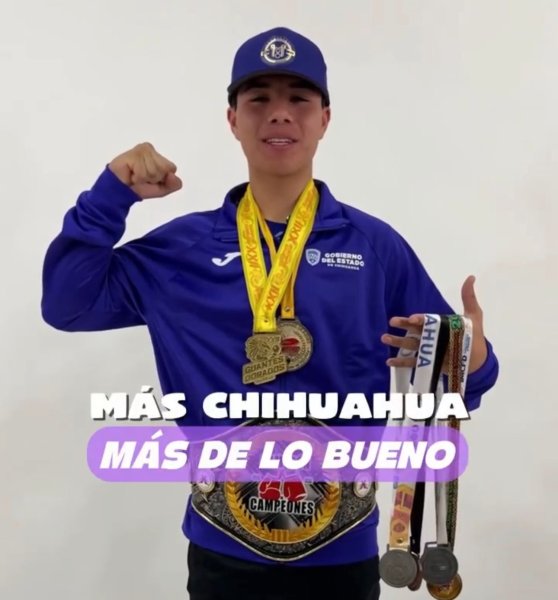 Agradece boxeador chihuahuense a Maru Campos por ayudarle a lograr sus sueños