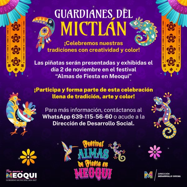 Últimos días para participar en el concurso de piñatas “Guardianes del Mictlán” en Meoqui
