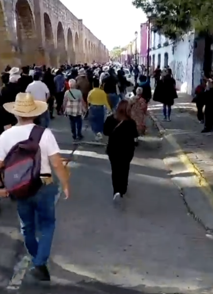 Circula video de marcha en Morelia con consignas de “¡Fuera Morena!” y “¡Justicia!”