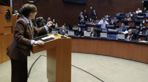 Lilly Téllez estalla contra Noroña desde tribuna: “a ver idiota, llora por Carlos Manzo” (Video)