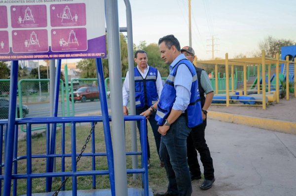 Supervisa Marco Bonilla mantenimiento de los parques Aventura y El Palomar para garantizar espacios seguros y en óptimas condiciones