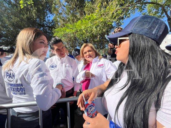 Video: Marchan militantes y simpatizantes en el relanzamiento del PAN junto a Jorge Romero y Maru Campos
