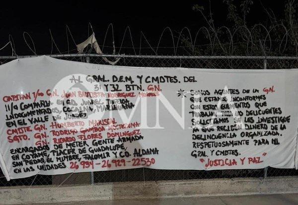 Dejan manta en Juárez; señalan a mandos de la GN por supuesta relación con el narco