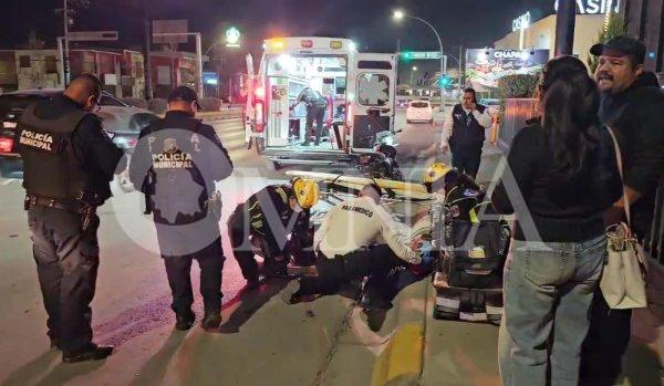 Motociclista resulta lesionado tras accidente en Ciudad Juárez; responsable huye del lugar