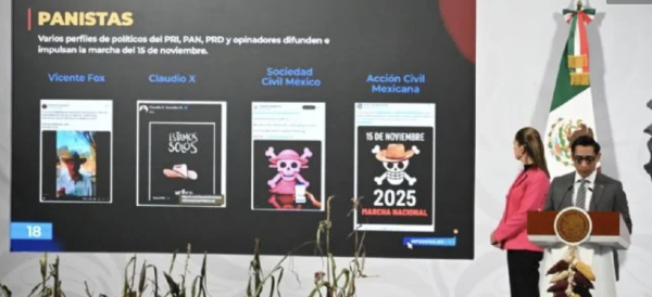 Acusan a PAN, PRI, Salinas Pliego y la derecha internacional de impulsar Marcha de la Generación Z