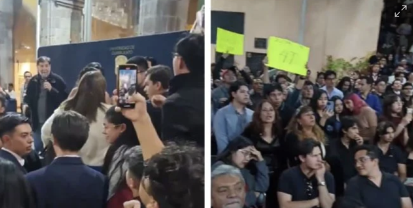 “¡Fuera, que se baje!”, increpan a Gerardo Fernández Noroña en Guanajuato (Video)