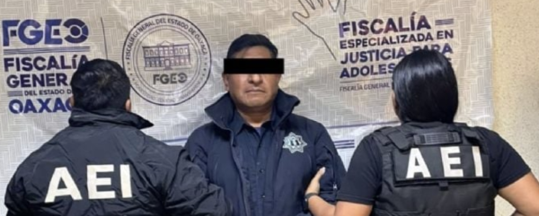 Capturan a comandante de policía acusado de abusar de una adolescente en Oaxaca
