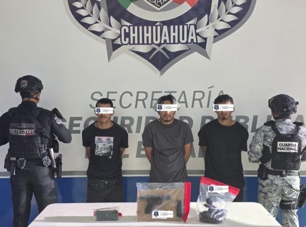 Detiene SSPE a tres presuntos responsables vinculados con un homicidio en Ciudad Juárez