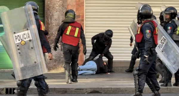 Imágenes contradicen el discurso de la presidenta: revelan abusos durante marchas de la “Generación Z” y del Sombrero