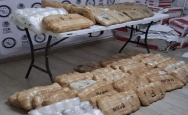 Mesa Estatal de Seguridad asegura 13.7 millones de dosis de fentanilo y cristal en Huatabampo