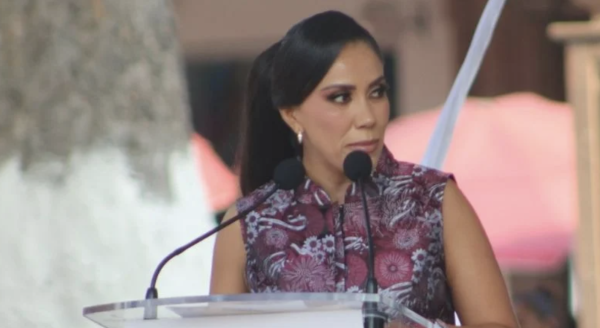 Harfuch evita a alcaldesa de Apatzingán que pidió 