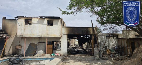 Investiga FGE incendio en predio utilizado como granja en la colonia Santa Rosa en Cd. Juárez