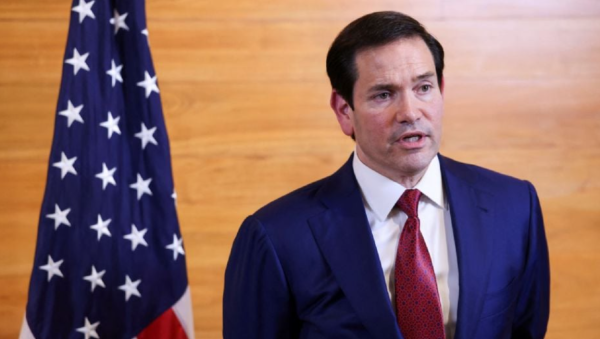 Conversa Marco Rubio con Roberto Velasco tras su ratificación como secretario de Relaciones Exteriores