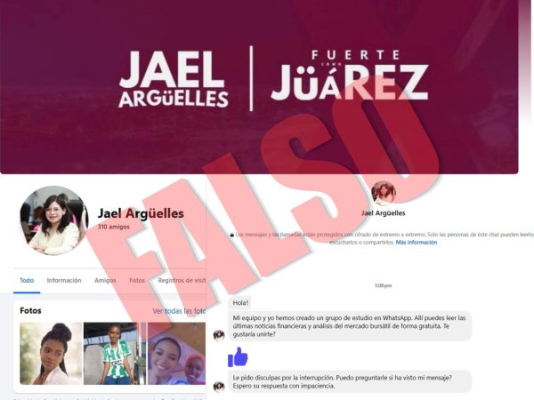 Alertan sobre perfil falso suplantando identidad de la diputada Jael Argüelles