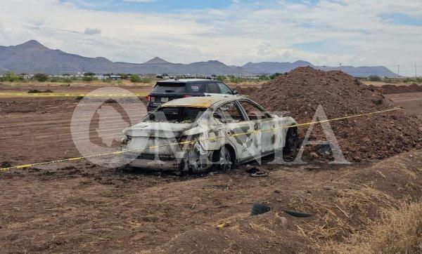 Localizan vehículo calcinado relacionado con homicidio de adulto mayor en la zona centro