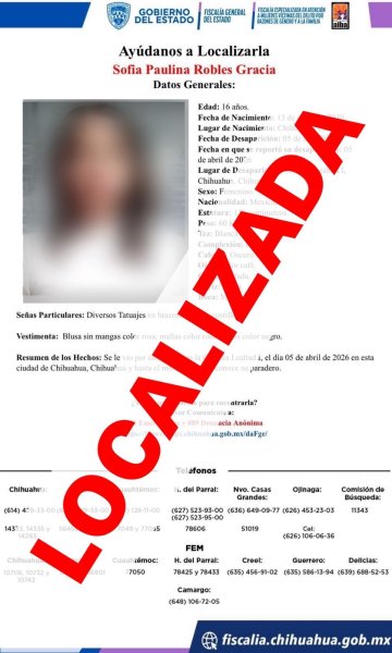 Localiza FEM a dos mujeres reportadas como ausentes en la ciudad de Chihuahua
