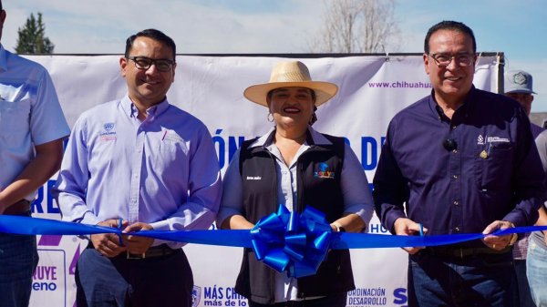 Inaugura JCAS ampliación de red de alcantarillado en Satevó