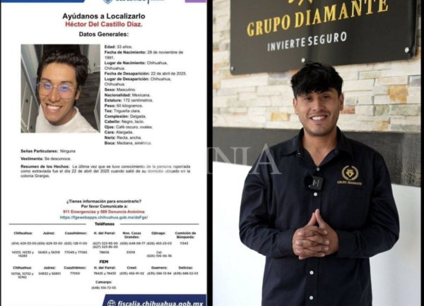 Héctor del Castillo Diaz cumple un año desaparecido y no hay respuestas