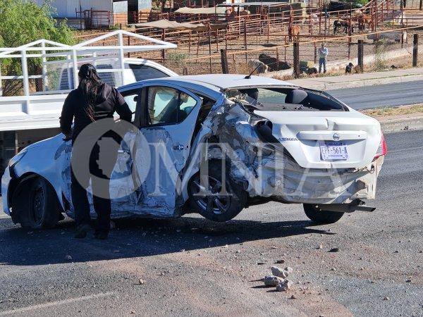 Aparatoso choque en el R. Almada deja una mujer herida