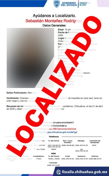 Localizan a salvo a dos menores con reportes de desaparición