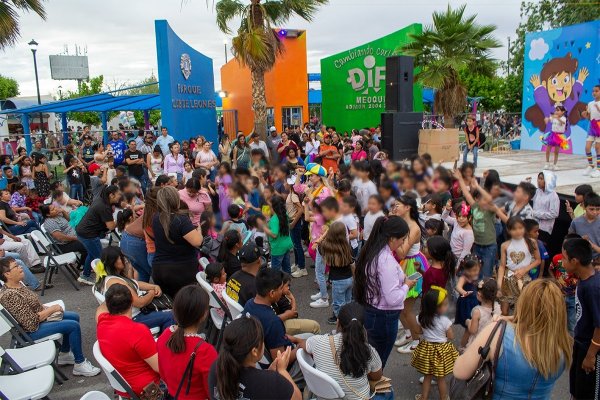 Disfrutan en Meoqui más de 2 mil personas del Festival de la Niñez