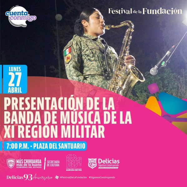 Invita Valenciano a disfrutar hoy lunes el concierto de la Banda Militar