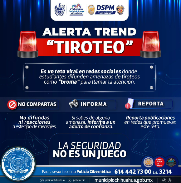 Emite Policía Cibernética Alerta por reto viral “Tiroteo” en redes sociales