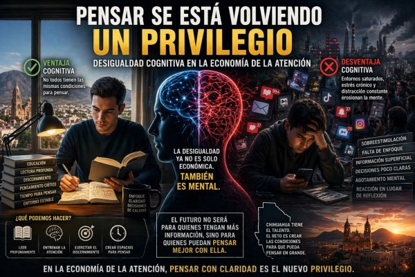 Pensar se está volviendo un privilegio: desigualdad cognitiva en la economía de la atención