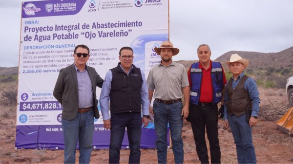 Arrancan JCAS y JMAS Casas Grandes el proyecto integral de abastecimiento de agua potable “Ojo de Valereño”