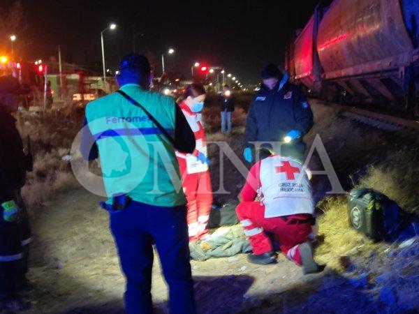 Tren atropella a hombre en situación de calle; lo trasladan a un hospital
