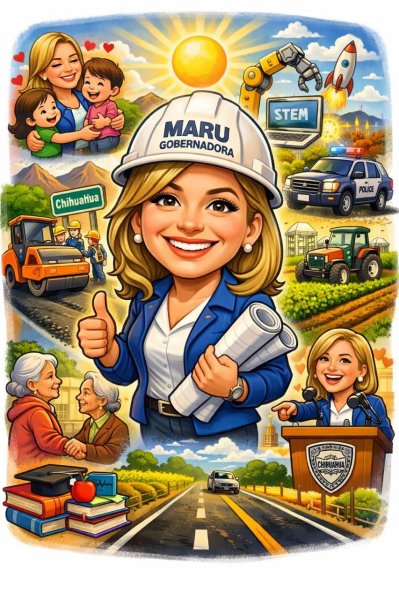 Se suma Maru Campos al trend de ChatGPT y comparte caricatura sobre su labor