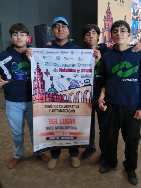 Conalep Juárez II se corona campeón nacional en robótica colaborativa y obtienen pase a Corea del Sur