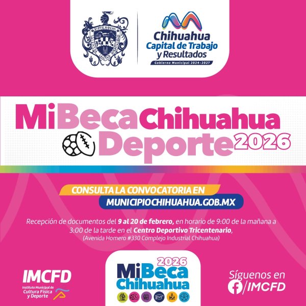 Inicia este lunes recepción de documentos para Mi Beca Chihuahua del Deporte
