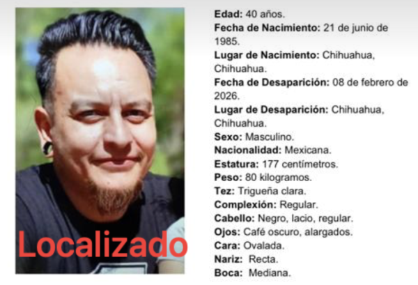 Localizan con vida a Emanuel Espinoza González